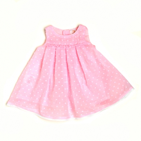 4802T-Vestido de plumeti rosa